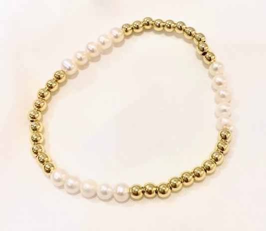 Three times the Pearl Stack Bracelet