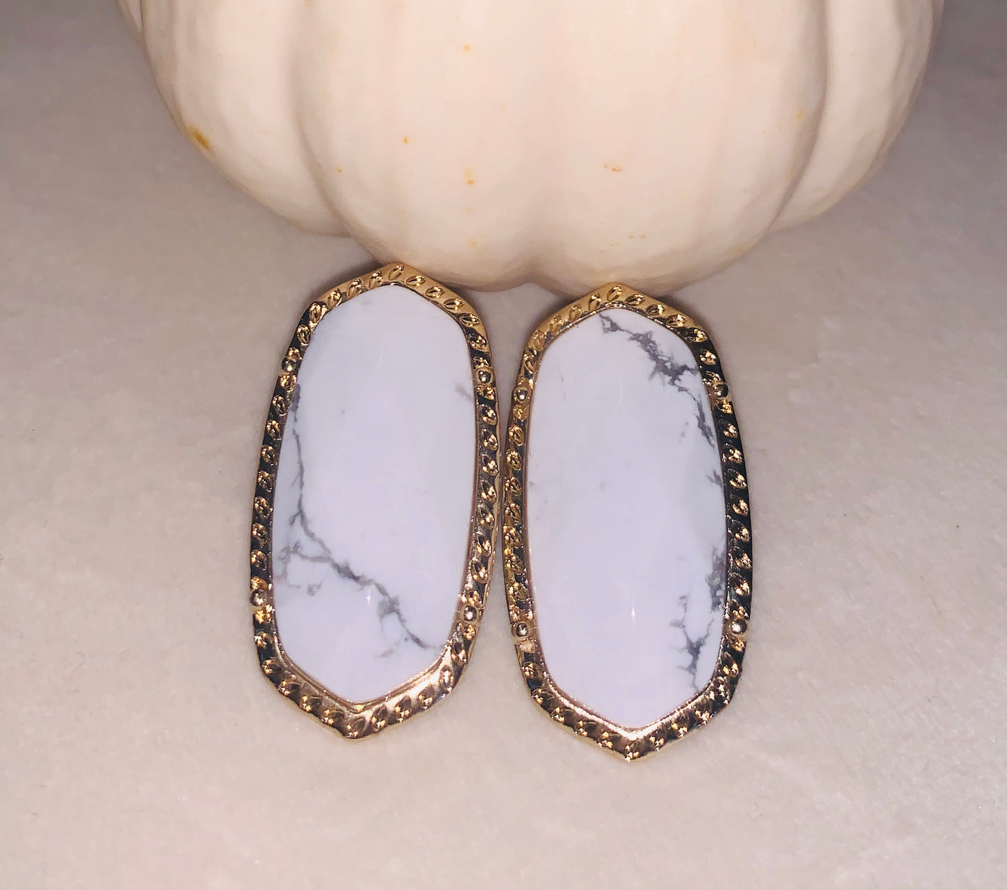 Fall Statement in Marble Earring