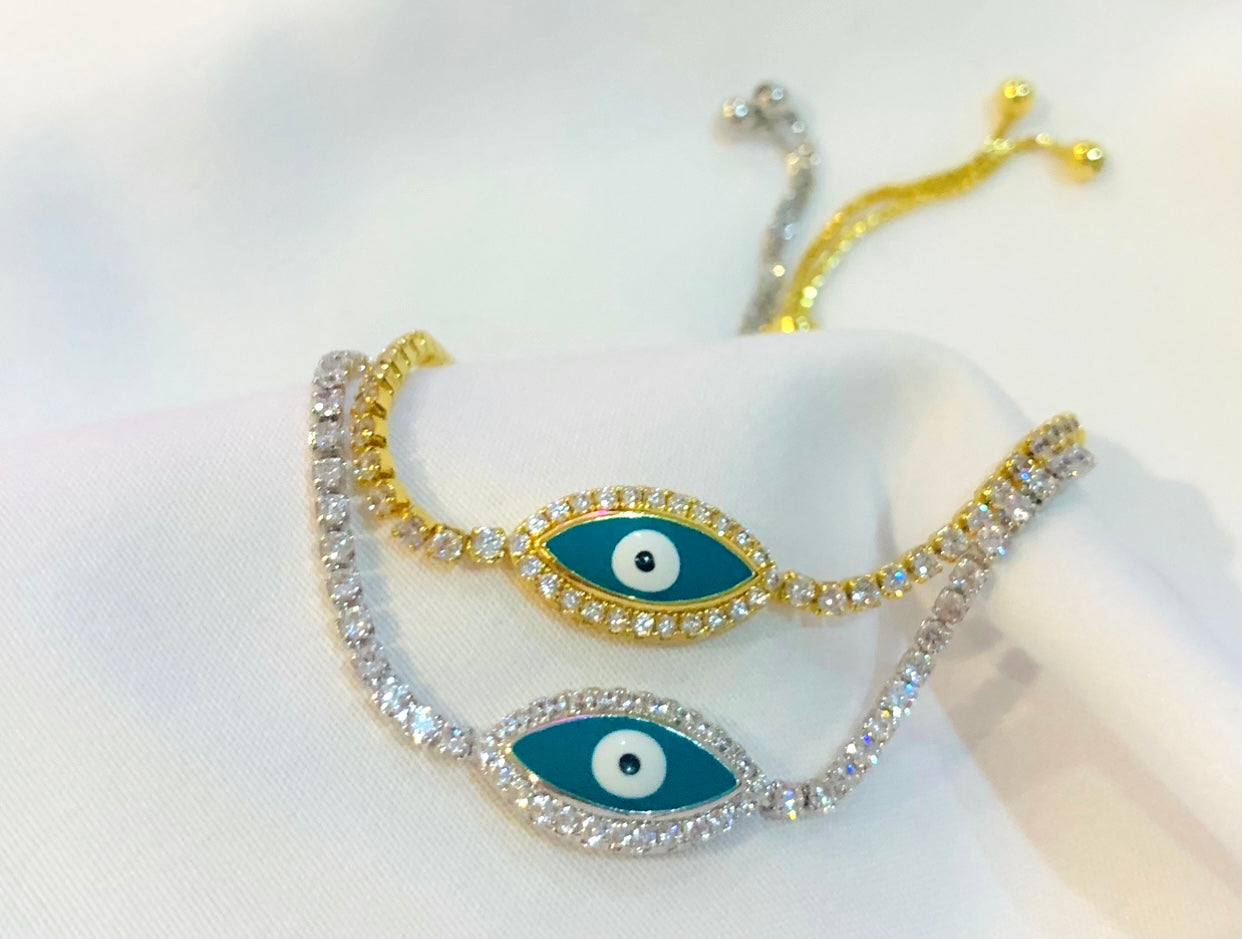 All "Eye" Need Turquoise Bracelet