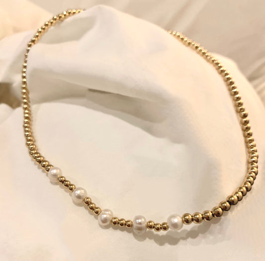 Pearl Golden Mix Necklace