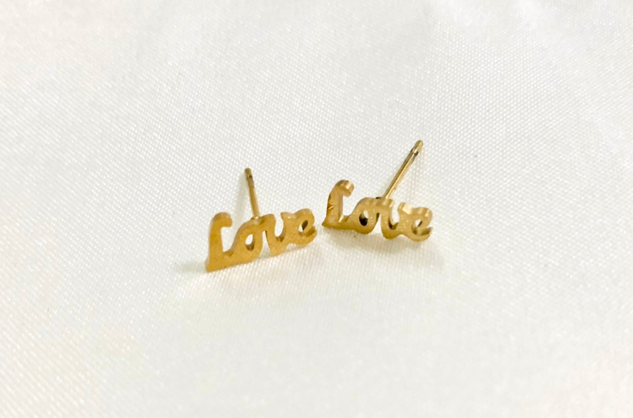 Do all things with LOVE stud Earring