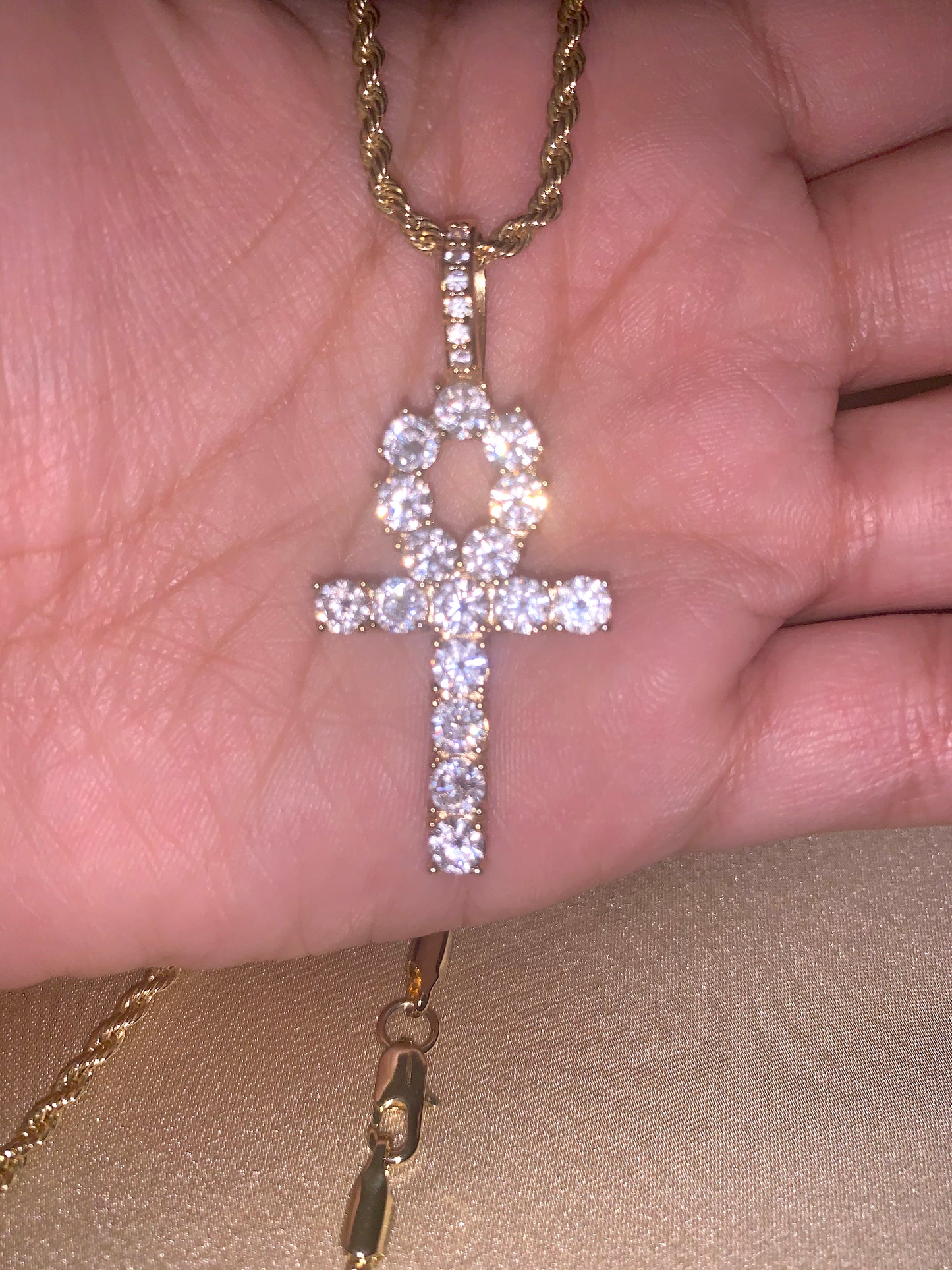 La Glam Ankh Cross Necklace