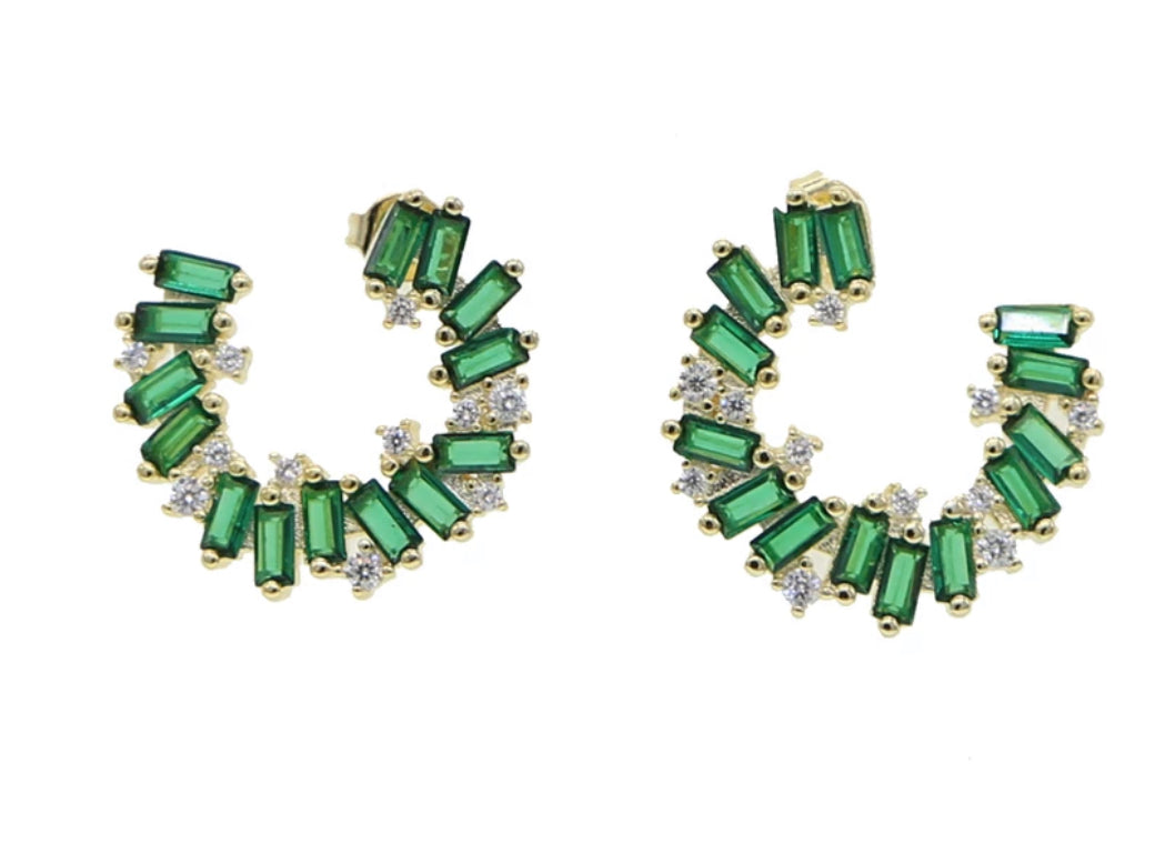 Lux Green Pieces Earring