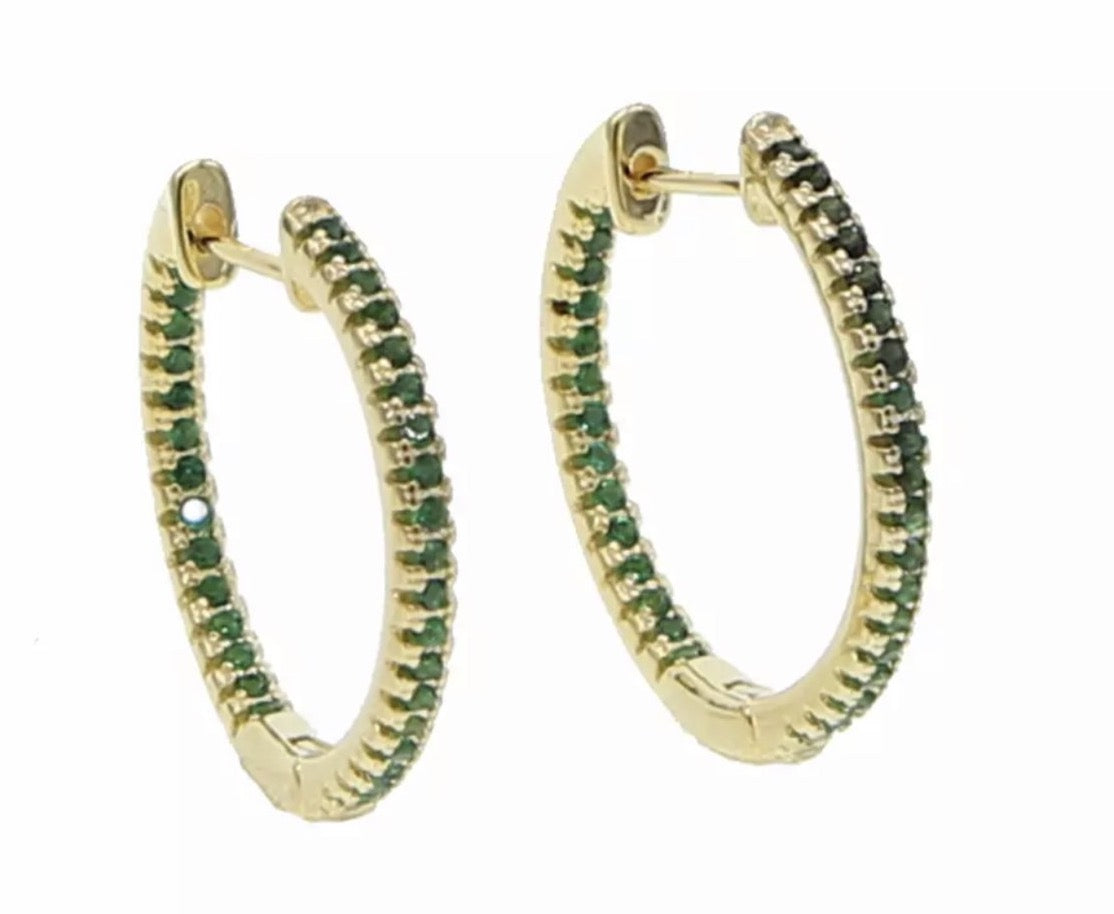 The Perfect Sparkle Green Hoop