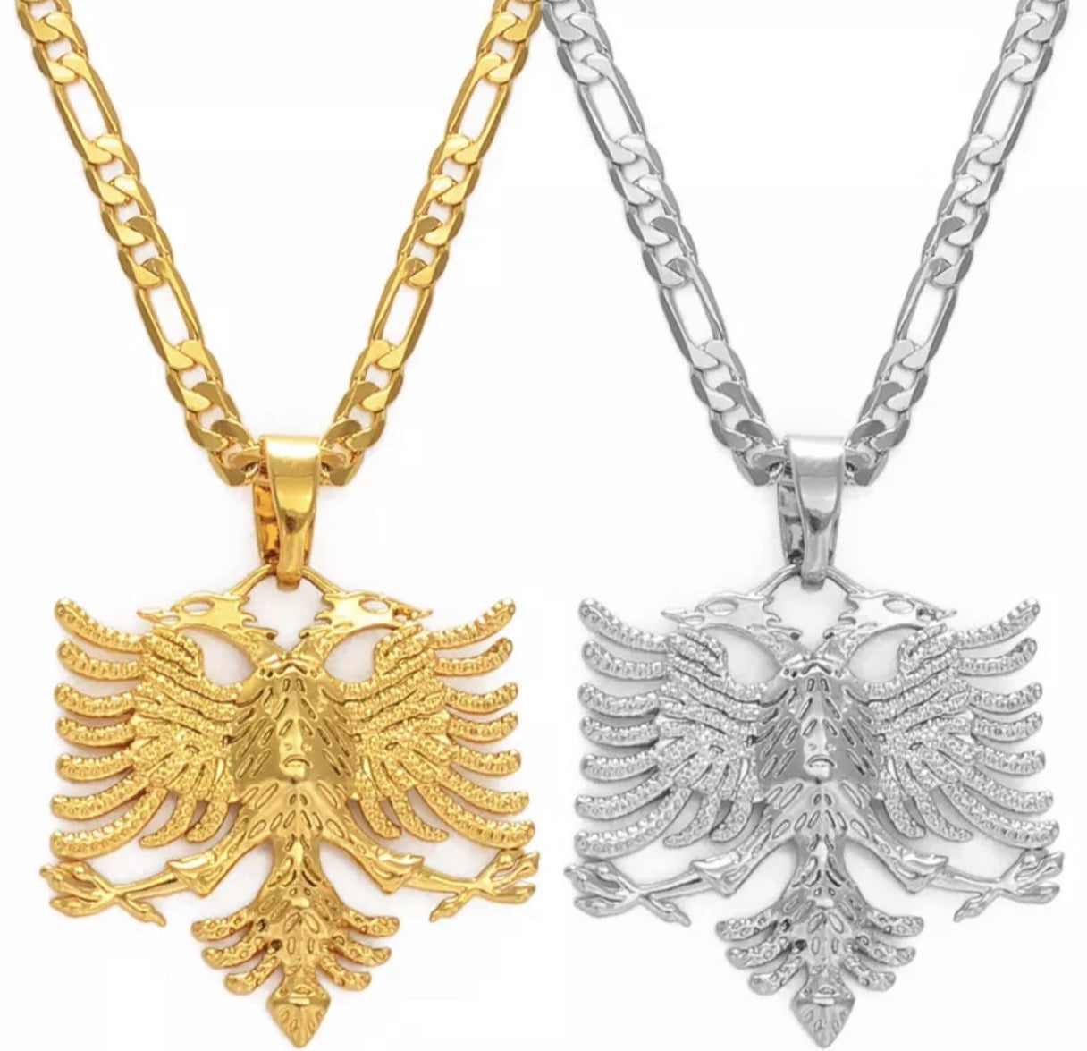 Albanian Eagle Embossed Necklace