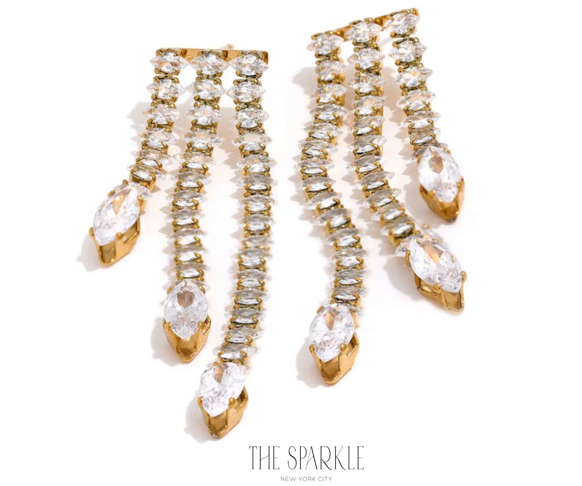 Marquise Sparkle Chandelier Earring