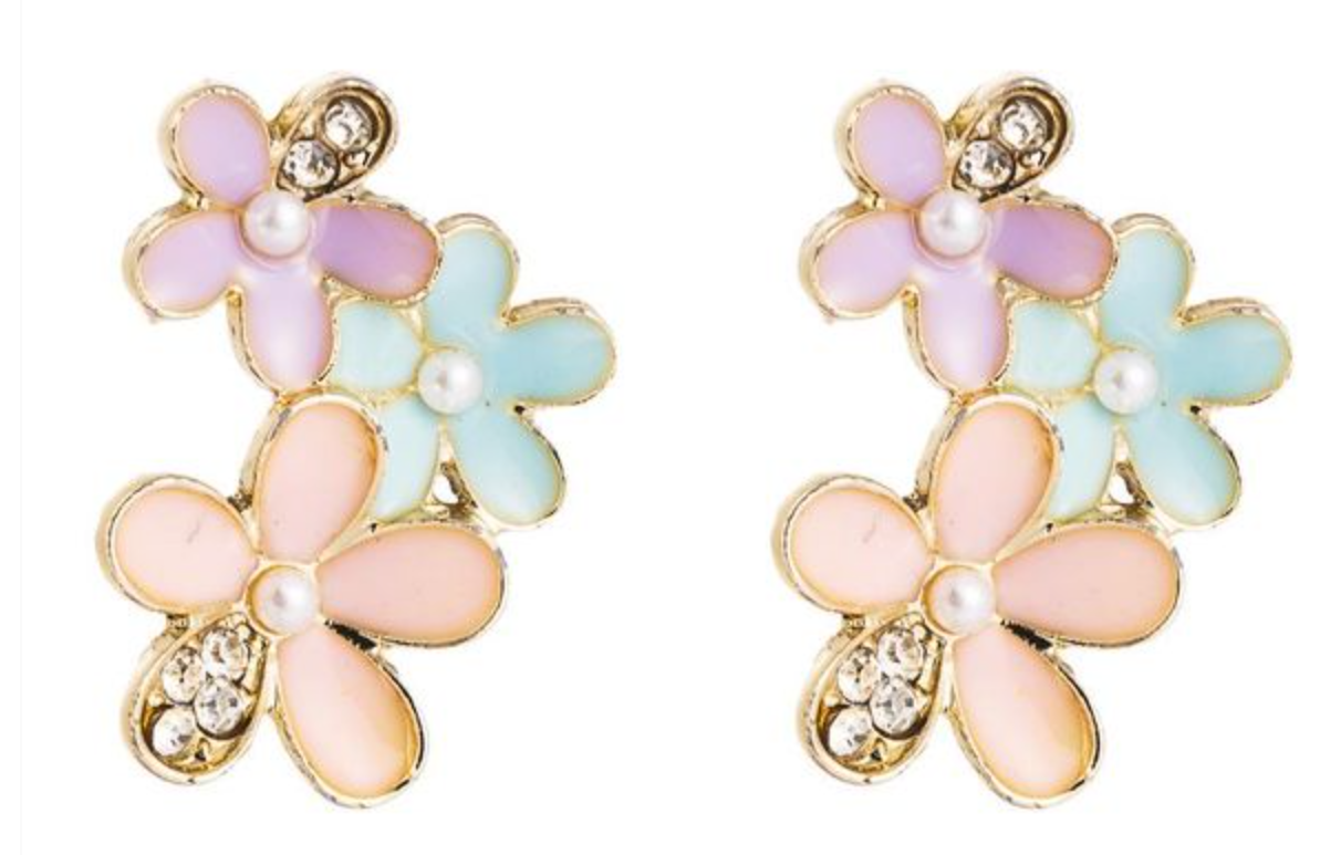 Pastel Tres Floral Earring